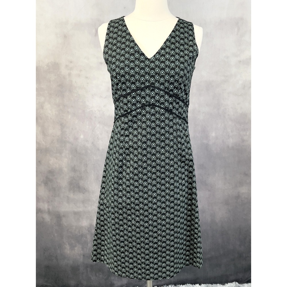 Mexx Sleeveless Floral Geometric Print Dress Size Small Minimal Mod Retro Sheath